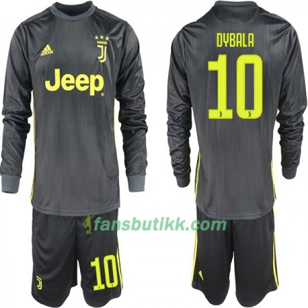 Fotballdrakt Juventus Paulo Dybala 10 Barn Bortetrøye 2018-2019 Langermet